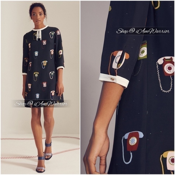 Ted Baker RARE mod telephone print shift dress *shop@iamwarrior - Picture 6 of 15